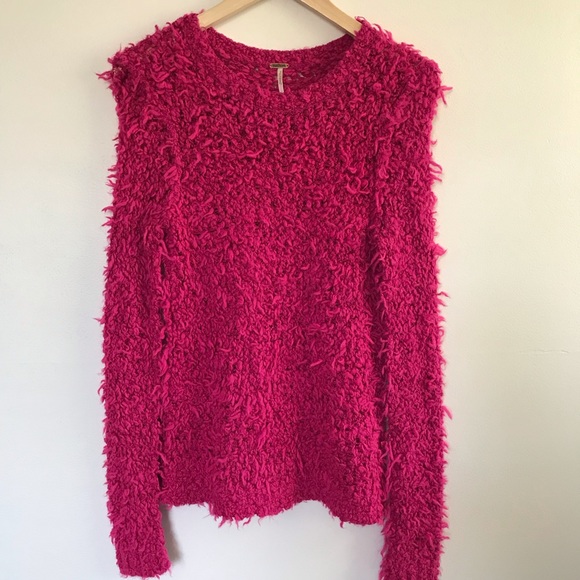 Free People September Song Shaggy Sweater S - Picture 5 of 5
